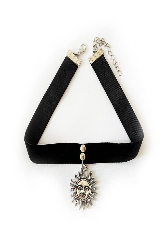 3GARDEN Harajuku Gothic sun pendant necklace collar Lace Choker Necklace - Image 1